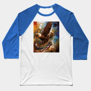 Patriotic Fusion Abstract Art Surrealistic Style Original Artwork Gift Ideas 03 Baseball T-Shirt